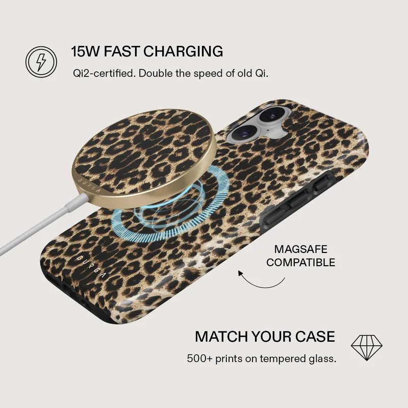 BURGA Burga MagSafe Magnetic Wireless Charger 15W – Qi2 Certified Fast Charging Pad with USB Type-C Cable, Compatible with Newer & Qi2 Android Devices, Slim Travel-Friendly Design Player Gold